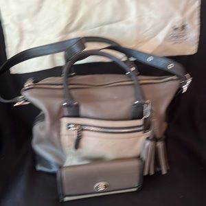 Coach shoulder bag with matching wallet
